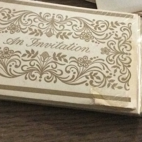 Vintage Golden Scroll Hallmark Invitations - Picture 3 of 8